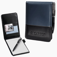 Blue FoldOver Note Pad Holders